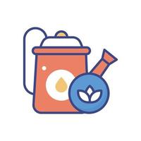 Watering Can vector filled outline icon style illustration. EPS 10 file