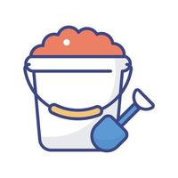 Bucket vector filled outline icon style illustration. EPS 10 file