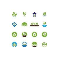 Hydroponic Logo Vector Template Illustration