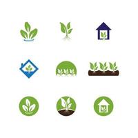 Hydroponic Logo Vector Template Illustration