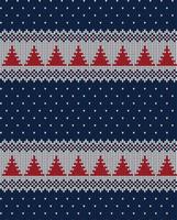 Knitted Christmas and New Year pattern vector