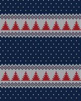 Knitted Christmas and New Year pattern vector