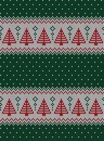 Knitted Christmas and New Year pattern vector