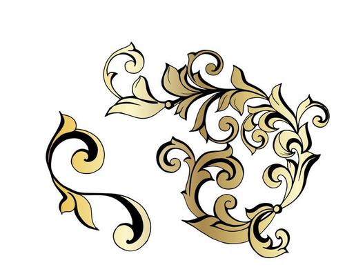 Vector damask vintage baroque scroll ornament swirl. Victorian monogram heraldic shield swirl. Retro floral leaf pattern border foliage antique  acanthus calligraphy engraved tattoo.Tile decor element