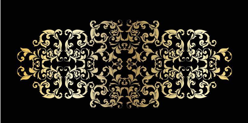 Vector damask vintage baroque scroll ornament swirl. Victorian monogram heraldic shield swirl. Retro floral leaf pattern border foliage antique  acanthus calligraphy engraved tattoo.Tile decor element