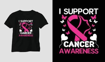 i support cancer awareness - World Cancer Day Design with Ribbon, Sign, Love, Fist, and Butterfly vector