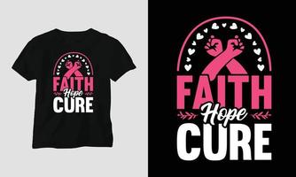 faith hope cure - World Cancer Day Design with Ribbon, Sign, Love, Fist, and Butterfly vector