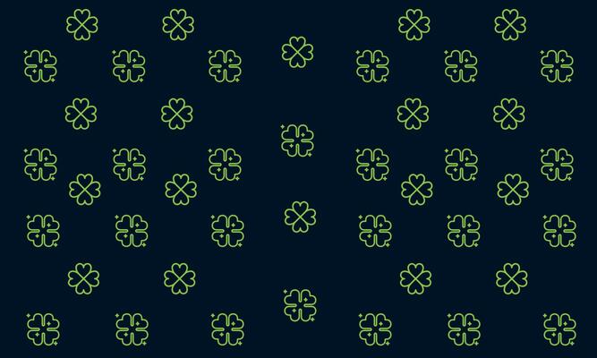 St. Patrick's Day with Clover Lucky Leaf Background Pattern. Template banner, poster, greeting cards.