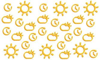 daylight savings time seamless pattern with sun and time. Vector Illustration with place for your text