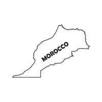 morocco map icon vector