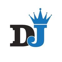 DJ letter logo vector
