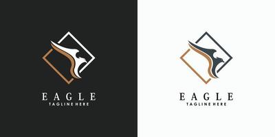 eagle head logo design abstract with creative concept vector