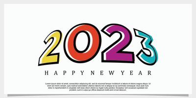 2023 happy new year logo design 2023 number design template vector illustration