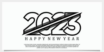 2023 happy new year logo design 2023 number design template vector illustration