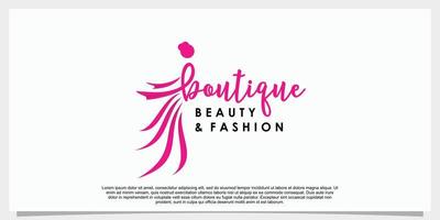 boutique fashion logo design template illustration vector