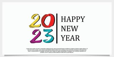 2023 happy new year logo design 2023 number design template vector illustration