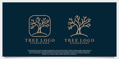 tree life and roots logo design with template vector