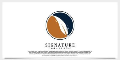feathers law logo design with abstract concept vector