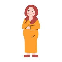 Confused Pregnant Woman vector