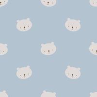 Seamless pattern with cute bear. Vector illustration. For card, posters, banners, printing on the pack, printing on clothes, fabric, wallpaper.