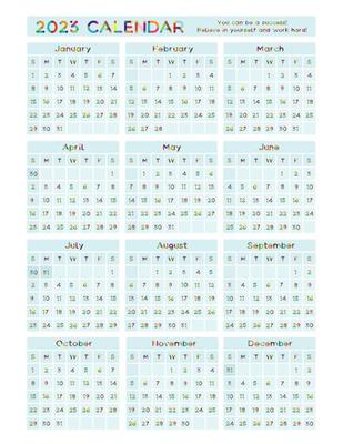 Colorful 2023 calendar - 8.5 x 11 in