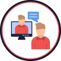 Online Meeting Vector Icon Design