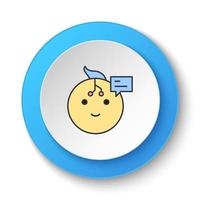 Round button for web icon. gps, smart, location. Button banner round, badge interface for application illustration on white background vector