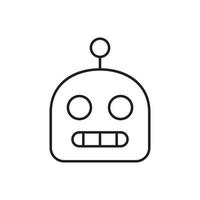 Robot icon - Vector. Artificial intelligence on white background vector