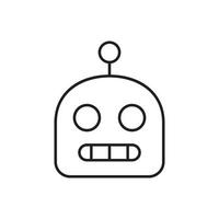 Robot icon - Vector. Artificial intelligence on white background vector