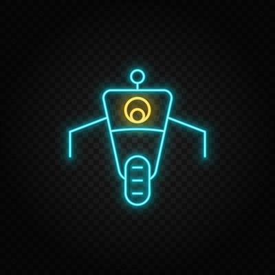 robot, car paper style, icon. Grey color vector background- Paper style vector icon,