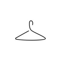 hanger vector line icon. Simple element illustration. hanger outline icon from hotel concept. Can be used for web and mobile.