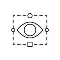 Retina, tech, eye icon - Vector. Artificial intelligence on white background vector