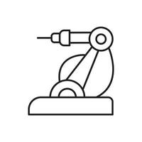 Hand, robotic, arm, laser icon - Vector. Artificial intelligence on white background vector