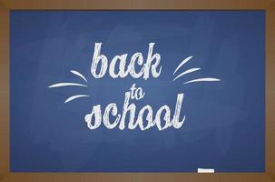 Back to School banner with texture from line art icons of education, science objects and office supplies on the blue background vector