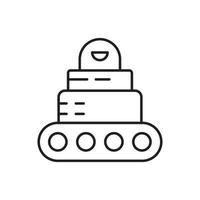 Robot, car icon - Vector. Artificial intelligence on white background vector