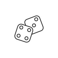 Gambling, luck, dices, retro icon. On white background. Gambling luck dices retro icon vector