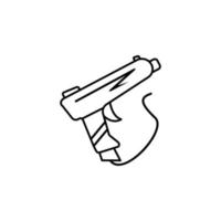 Gun, shoot, game, retro, arcade icon. On white background. Gun shoot game retro arcade icon vector