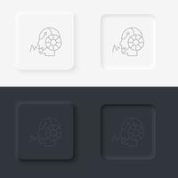 Communication, digital, robot, speak icon - Vector. Artificial intelligence neumorphic style vector icon set