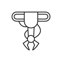 Hand, robotic, arm icon - Vector. Artificial intelligence on white background vector