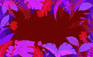 Bright tropical background with jungle plants. Vector exotic pattern with palm leaves