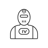 Terminator, robot icon - Vector. Artificial intelligence on white background vector