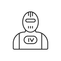 Terminator, robot icon - Vector. Artificial intelligence on white background vector