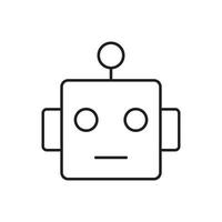 Smart, robot icon - Vector. Artificial intelligence on white background vector
