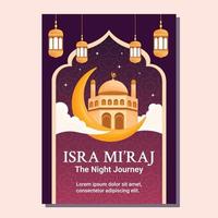 Isra' Mi'raj Poster Template vector