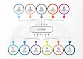 infografía con 11 pasos, procesos u opciones. vector