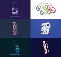 Big Set of 2023 Happy New Year logo text design 2023 number design template vector