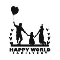 Happy world family day. vector illustration suitable for banner, background