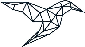 bird animal logo with polygon style vector