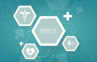 Technology medical vector background.geometric hexagon shape.futuristic medical wallpaper