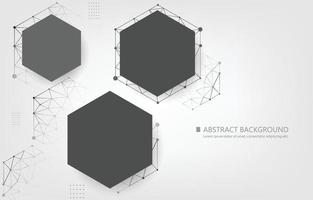 vector geométrico hexágono infografía.fondo blanco.patrón de polígono